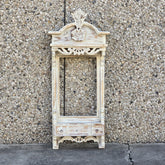 Handcrafted Indian Furniture Carved Wooden Wall Frame White